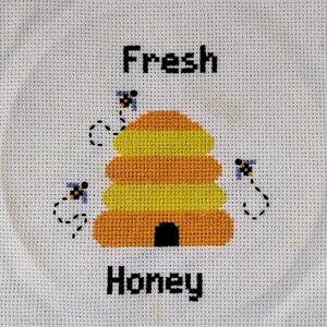 Fresh Honey /  Cross Stitch / Completed, Hand Made